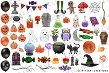 Load image into Gallery viewer, Halloween Watercolor Clip Art