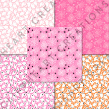 Load image into Gallery viewer, Pink Halloween Seamless Digital Papers