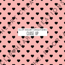 Load image into Gallery viewer, 100 Hearts Pattern Digital Papers (Black)