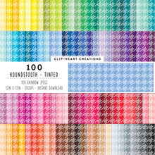 Load image into Gallery viewer, 100 Houndstooth Pattern Digital Papers (Tinted)