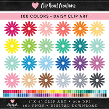 Load image into Gallery viewer, 100 Daisy Flower Clip Art