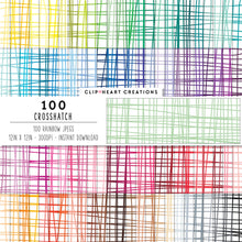 Load image into Gallery viewer, 100 Crosshatch Digital Papers