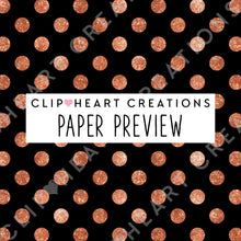 Load image into Gallery viewer, Copper & Black Glitter Digital Papers