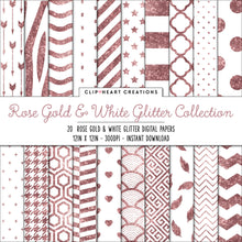 Load image into Gallery viewer, Rose Gold Glitter Digital Papers