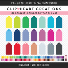 Load image into Gallery viewer, 100 Gift Tag Clip Art