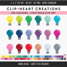 Load image into Gallery viewer, 100 Light Bulb Clip Art