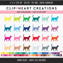 Load image into Gallery viewer, 100 Cat Clip Art