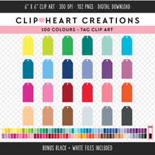 Load image into Gallery viewer, 100 Gift Tag Clip Art