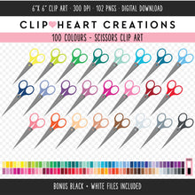 Load image into Gallery viewer, 100 Scissors Clip Art