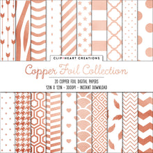 Load image into Gallery viewer, Copper Foil Pattern Papers
