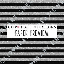 Load image into Gallery viewer, Silver & Black Glitter Pattern Digital Papers
