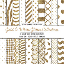 Load image into Gallery viewer, Gold Glitter Digital Papers