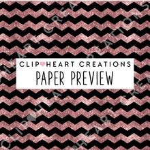 Load image into Gallery viewer, Rose Gold & Black Glitter Digital Papers