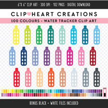 Load image into Gallery viewer, 100 Water Tracker Clip Art