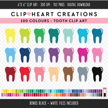 Load image into Gallery viewer, 100 Tooth Digital Clip Art