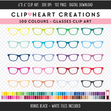 Load image into Gallery viewer, 100 Glasses Digital Clip Art