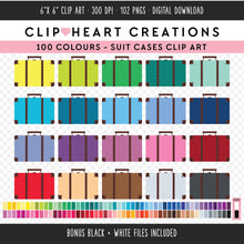 Load image into Gallery viewer, 100 Suitcase Digital Clip Art