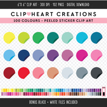 Load image into Gallery viewer, 100 Peeled Sticker Clip Art
