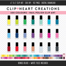 Load image into Gallery viewer, 100 Nail Varnish Clip Art