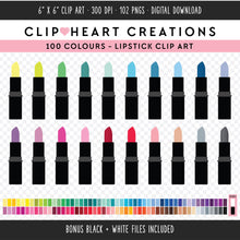 Load image into Gallery viewer, 100 Lipstick Digital Clip Art