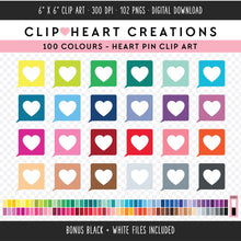 Load image into Gallery viewer, 100 Hearts Clip Art