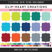 Load image into Gallery viewer, 100 Square Bracket Frame Digital Clip Art