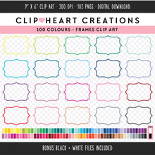 Load image into Gallery viewer, 100 Bracket Frame Digital Clip Art