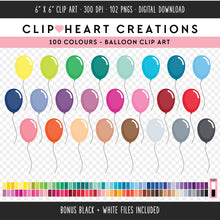 Load image into Gallery viewer, 100 Balloon Digital Clip Art