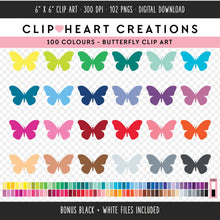 Load image into Gallery viewer, 100 Butterfly Clip Art