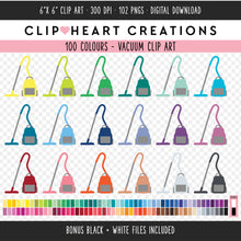 Load image into Gallery viewer, 100 Vacuum Cleaner Clip Art