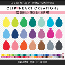 Load image into Gallery viewer, 100 Trash Bag Clip Art