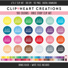 Load image into Gallery viewer, 100 Bible Study Clip Art