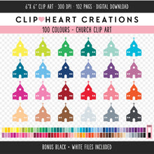 Load image into Gallery viewer, 100 Church Clip Art