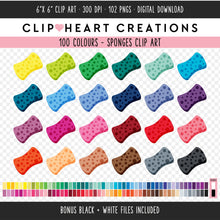 Load image into Gallery viewer, 100 Cleaning Sponges Clip Art