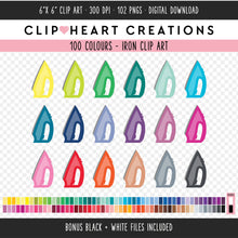 Load image into Gallery viewer, 100 Iron Clip Art