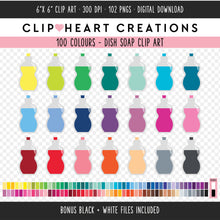 Load image into Gallery viewer, 100 Dish Soap Clip Art