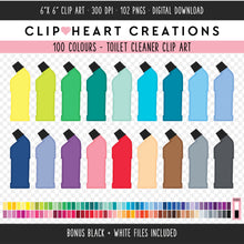 Load image into Gallery viewer, 100 Toilet Cleaner Clip Art