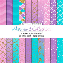 Load image into Gallery viewer, Mermaid Digital Papers