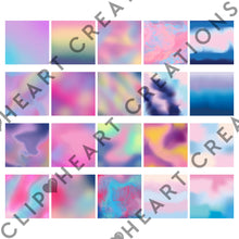 Load image into Gallery viewer, Unicorn Gradient Digital Papers