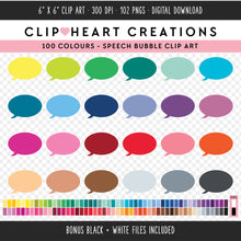 Load image into Gallery viewer, 100 Speech Bubble Clip Art