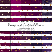 Load image into Gallery viewer, Pomegranate Confetti Sparkle Digital Papers
