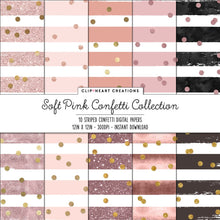 Load image into Gallery viewer, Soft Pink Confetti Sparkle Digital Papers