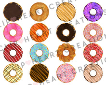 Load image into Gallery viewer, Watercolor Donut Clip Art