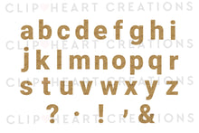 Load image into Gallery viewer, Gold Glitter Alphabet Clip Art