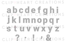 Load image into Gallery viewer, Silver Glitter Alphabet Clip Art