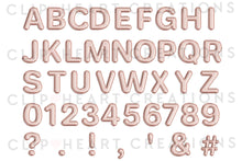 Load image into Gallery viewer, Rose Gold Foil Balloon Alphabet Clip Art