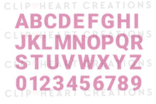 Load image into Gallery viewer, Pink Glitter Alphabet Clip Art