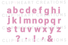 Load image into Gallery viewer, Pink Glitter Alphabet Clip Art