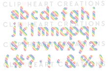 Load image into Gallery viewer, Pastel Rainbow Alphabet Clip Art