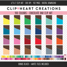 Load image into Gallery viewer, 100 Chocolate Bar Digital Clip Art
